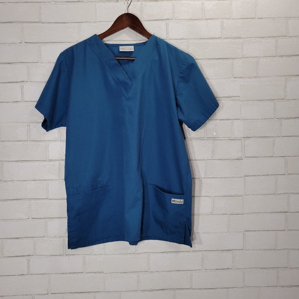 UA Scrubs blue scrub top